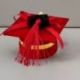 SCATOLINA PORTACONFETTI TOCCO CON NAPPINA ROSSA CONFETTATA LAUREA