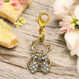 PENDAGLIO ORSETTO STRASS NASCITA PRIMO COMPLEANNO BIMBO BIMBA ECONOMICI