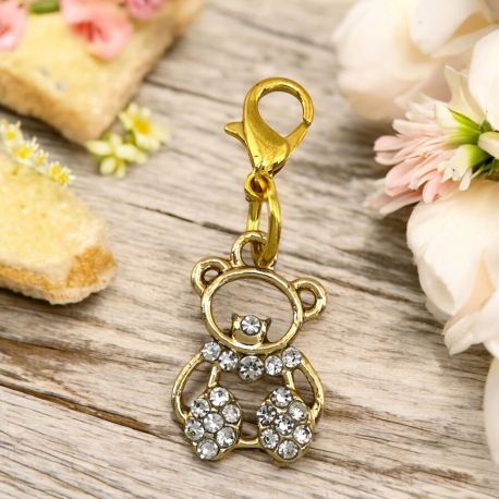 PENDAGLIO ORSETTO STRASS NASCITA PRIMO COMPLEANNO BIMBO BIMBA ECONOMICI