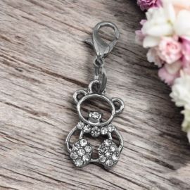 PENDAGLIO ORSETTO STRASS NASCITA PRIMO COMPLEANNO CONFETTATA PENSIERINO BIMBO BIMBA ECONOMICI ORIGINALI PARTICOLARI