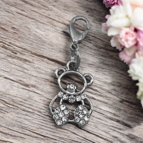 PENDAGLIO ORSETTO STRASS NASCITA PRIMO COMPLEANNO CONFETTATA PENSIERINO BIMBO BIMBA ECONOMICI ORIGINALI PARTICOLARI