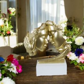 BUSTO GOLD COPPIA SGUARDI DONNE MATRIMONIO ANNIVERSARIO LGBT