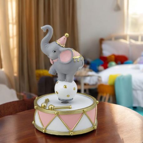 CARILLON CIRCUS ELEFANTINO ROSA BATTESIMO, 1° COMPLEANNO FEMMINUCCIA