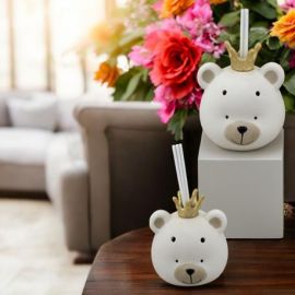 PROFUMATORE AMBIENTE E LAMPADA LED ORSETTO TRAFORATA BATTESIMO COMPLEANNO