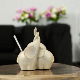 PROFUMATORE ELEFANTINI INTRECCIATI MATRIMONIO NOZZE ORO