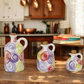 OLIERA TONDA DESIGN CIRCOLARE VIOLA, ROSSO, GIALLO