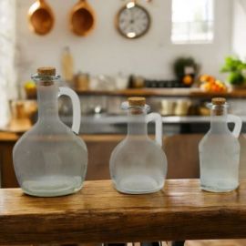 OLIERA IN VETRO CON TAPPO IN SUGHERO BOMBONIERE UTILI