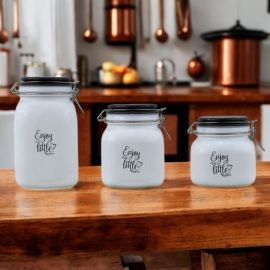 BARATTOLO ERMETICO "ENJOY THE LITTLE THINGS" PER MATRIMONIO E ANNIVERSARIO