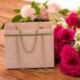 BORSETTA PER VASO PORTAPIANTE CON CATENELLA ORO - COMUNIONE CRESIMA 18° COMPLEANNO - IDEE DONNA