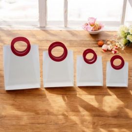 BORSETTE CON MANICO TONDO ROSSO PER BOMBONIERE FAI DA TE SPECIALI