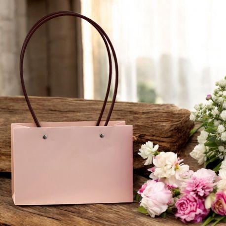 BUSTA RETTANGOLARE ROSA IMPERMEABILE CON MANICI PER OGNI OCCASIONE