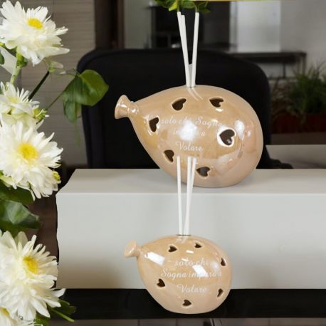 LAMPADA LED PALLONCINO CON DIFFUSORE ESSENZA TORTORA PERLATO