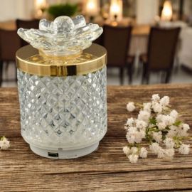 Visualizza ingrandito Precedente LAMPADA LED EFFETTO DIAMANTE CON FIORE TRASPARENTE E LUCE RGB E TELECOMANDO LAMPADA LED EFFETT