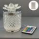 LAMPADA LED EFFETTO DIAMANTE CON LUCE RGB E TELECOMANDO COPERCHIO ARGENTO