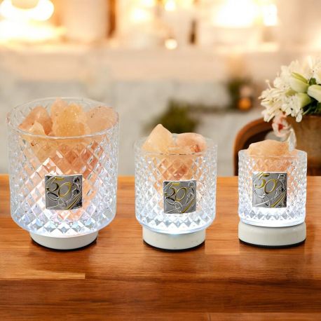 LAMPADA LED EFFETTO DIAMANTE ANNIVERSARIO NOZZE ORO