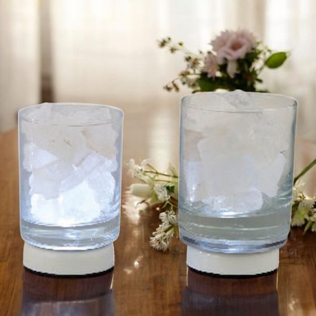 LAMPADA LED SALE HIMALAYA BIANCO EVENTI COMUNIONE, CRESIMA, MATRIMONIO