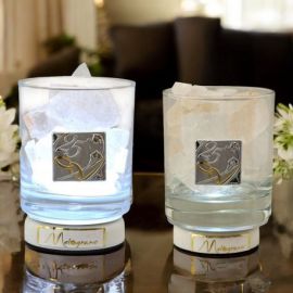 LAMPADA LED SALE HIMALAYA BIANCO PLACCHETTA ARGENTATA 25°