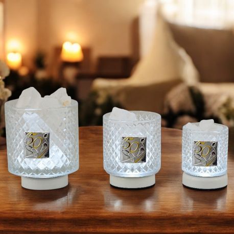 LAMPADA LED EFFETTO DIAMANTE ANNIVERSARIO 50 ANNI INSIEME