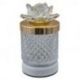 LAMPADA EFFETTO DIAMANTE CON FIORE TRASPARENTE E DECORO STRASS