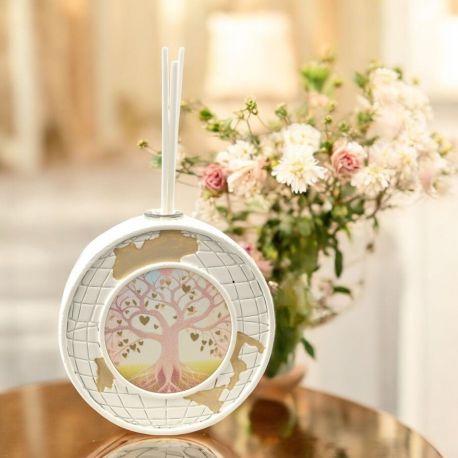 PROFUMATORE LUCE LED MONDO ALBERO VITA CUORE - COMUNIONE, CRESIMA, MATRIMONIO