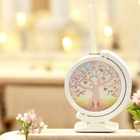 PROFUMATORE CON LUCE LED A FORMA DI MAPPAMONDO CON ALBERO DELLA VITA