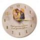 OROLOGIO TONDO CON SACRA FAMIGLIA E FRASE, BOMBONIERE BATTESIMO ORIGINALI
