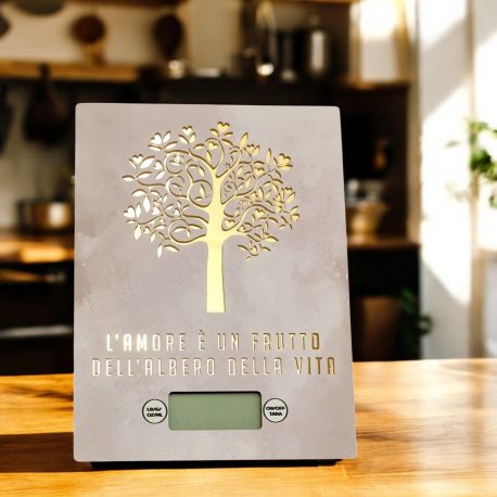 BILANCIA DA CUCINA RETTANGOLARE CON ALBERO DELLA VITA PER MATRIMONIO E ANNIVERSARIO