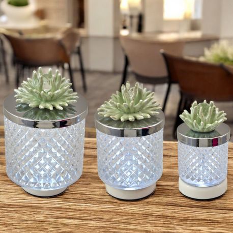 LAMPADE LED CON CORALLO CAPODIMONTE VERDE: BOMBONIERA ELEGANTE PER MATRIMONI E CERIMONIE