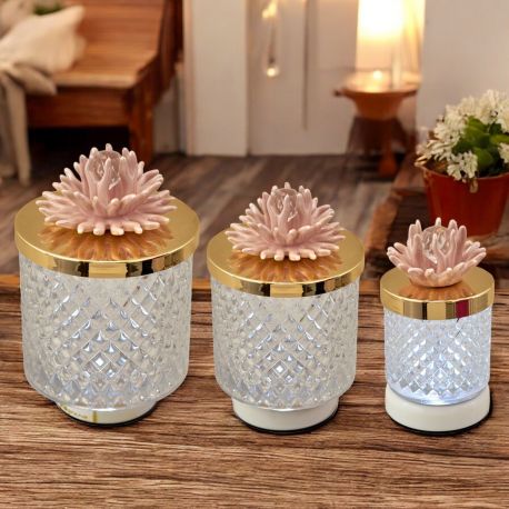 LAMPADA LED CON CORALLO ROSA CAPODIMONTE: UN'IDEA ELEGANTE PER UN RICORDO UNICO