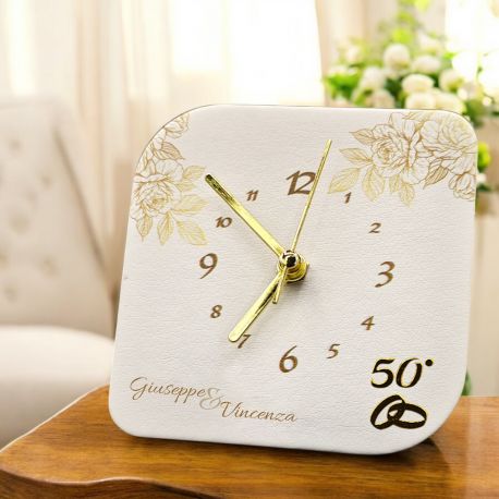 OROLOGIO ECOPELLE 50° CON FEDI E DECORO FLOREALE ORO Codice: D1MOP710A50-5