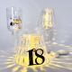 LUMETTO LED CON NUMERO 18 IN PLEXIGLASS PER DICIOTTESIMO COMPLEANNO