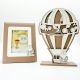 OROLOGIO MONGOLFIERA CON CORNICE BOMBONIERA ESCLUSIVA PER PRIMA COMUNIONE CON SIMBOLI SACRI