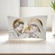 ICONA DA APPOGGIO SACRA FAMIGLIA ORO CERAMICA BOMBONIERE SACRE