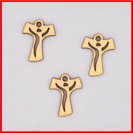 TAO IN LEGNO CIONDOLO PER BOMBONIERE SACRE FAI DA TE COMUNIONE E CRESIMA