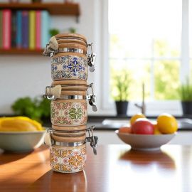 BARATTOLINI IN CERAMICA DECORAZIONI MAIOLICA ORIGINALI BOMBONIERE UTILI