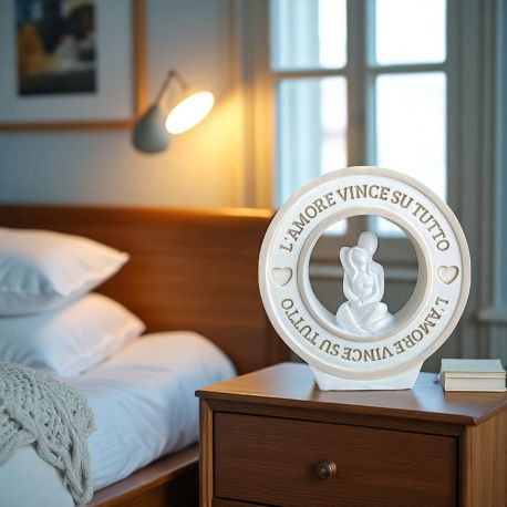 BOMBONIERE MATRIMONIO LUCETTA LED CON INNAMORATI E FRASE