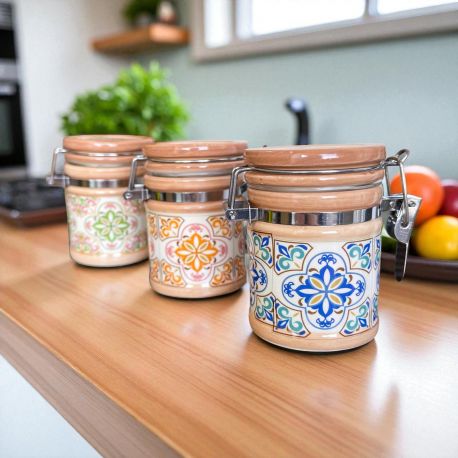 VASETTI CUCINA ERMETICI CERAMICA FANTASIA MAIOLICA IDEE BOMBONIERE