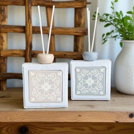 PROFUMATORE AMBIENTE CON DECORAZIONI ASSORTITE MAIOLICA, BOMBONIERE EVENTO