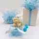 SCATOLINA PORTACONFETTI ORSETTO CELESTE NASCITA O PRIMO COMPLEANNO