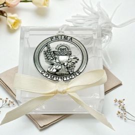 SCATOLINA PER CONFETTI CON SIMBOLI SACRI PRIMA COMUNIONE ORGINALE