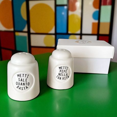 BOMBONIERA SET PORTA SALA E PEPE CON FRASI BOMBONIERE UTILI MATRIMONIO