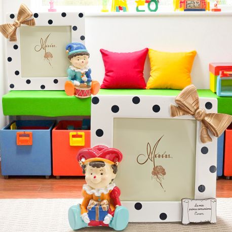 PORTAFOTO CON SIMPATICO JOLLY , BOMBONIERE ORIGINALI PRIMO COMPLEANNO, BATTESIMO PERSONALIZZABILE