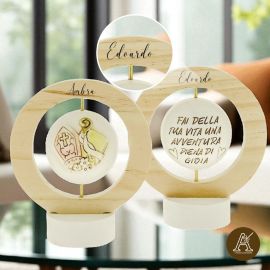 BOMBONIERE CRESIMA ICONE GIREVOLI SIMBOLI BASTONE E CAPPELLO
