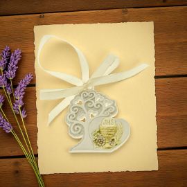 DECORAZIONI CONFETTATA APPENDINI IN RESINA BOMBONIERE SIMBOLI COMUNIONE