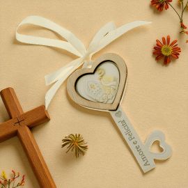 CHIAVI APPENDINI SIMBOLI DELLA CRESIMA IN RESINA E LEGNO CONFETTATE ECONOMICHE
