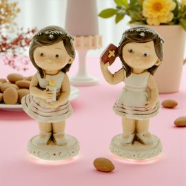 CONFETTATA COMUNIONE BAMBINA STATUINE IN RESINA
