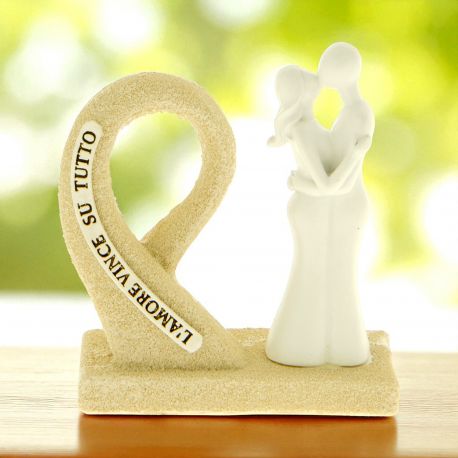 RIPRODUZIONE ARTISTICA SPOSI STILIZZATI SCULTURA BOMBONIERE NOZZE