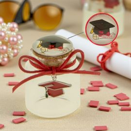 VASETTI PORTACONFETTI CON TAPPO IN SUGHERO E CIONDOLO TOCCO BOMBONIERE ORIGINALI