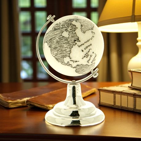 MAPPAMONDO IN PIETRA CON FRASE BOMBONIERE TEMA VIAGGIO ECONOMICHE