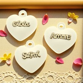 GESSETTI CUORE ASSORTITI GIOIA AMORE SOGNI APPLICAZIONI BOMBONIERE FAI DA TE